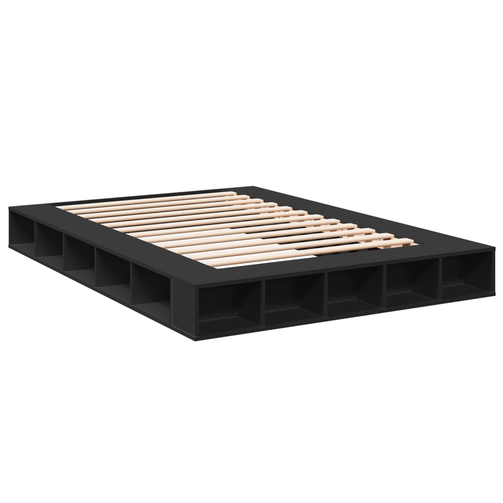 Bed Frame without Mattress Black 140x200 cm