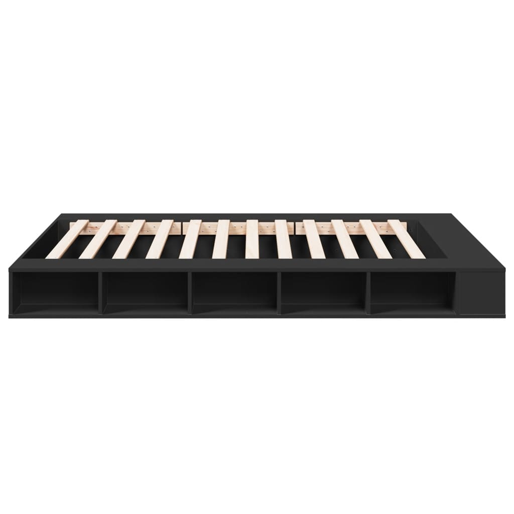 Bed Frame without Mattress Black 140x200 cm