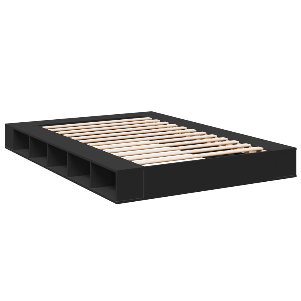 Bed Frame without Mattress Black 140x200 cm