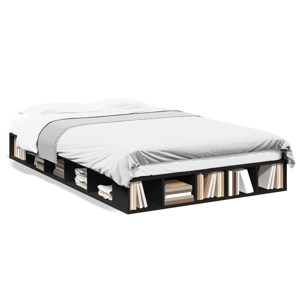 Bed Frame without Mattress Black 120x200 cm