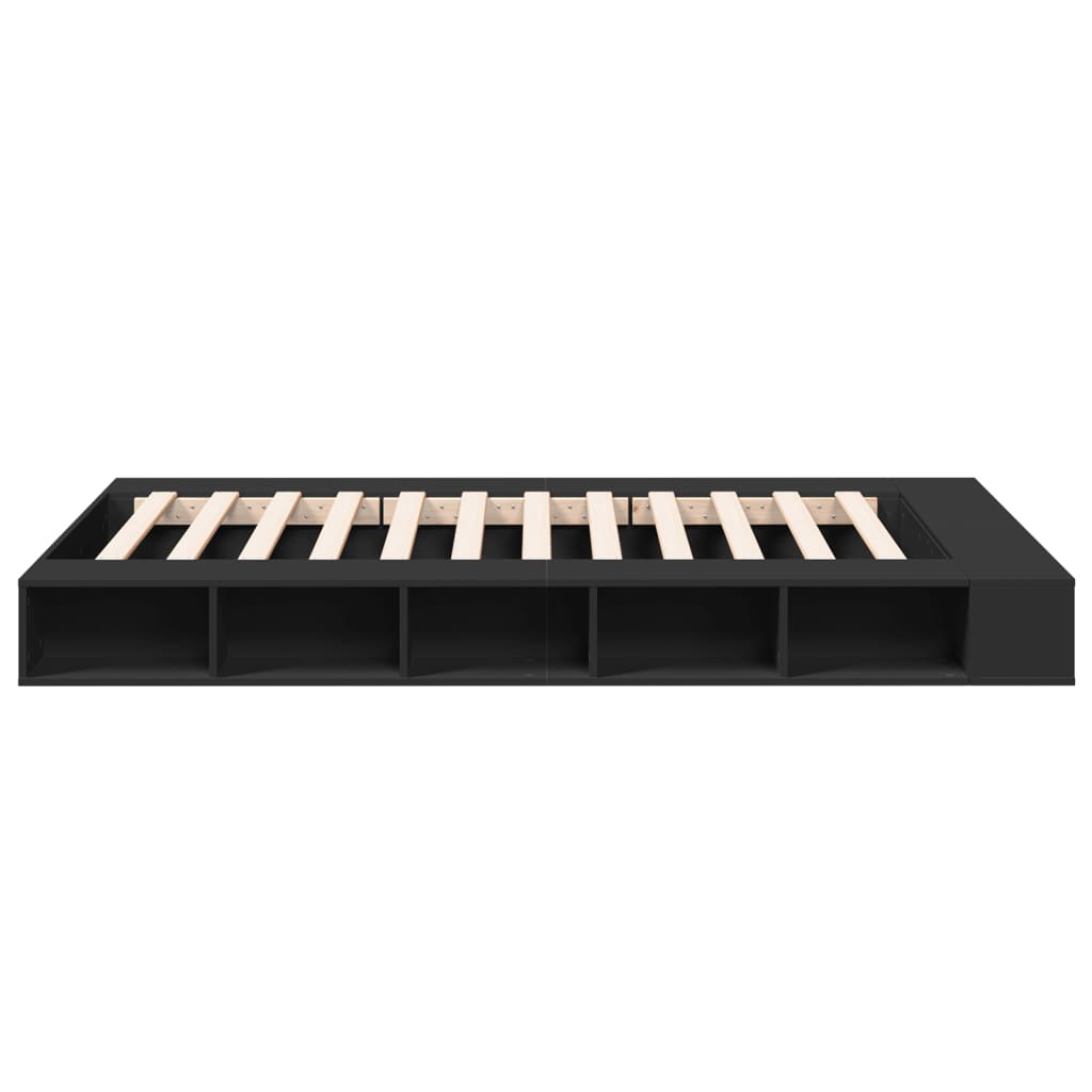 Bed Frame without Mattress Black 120x200 cm