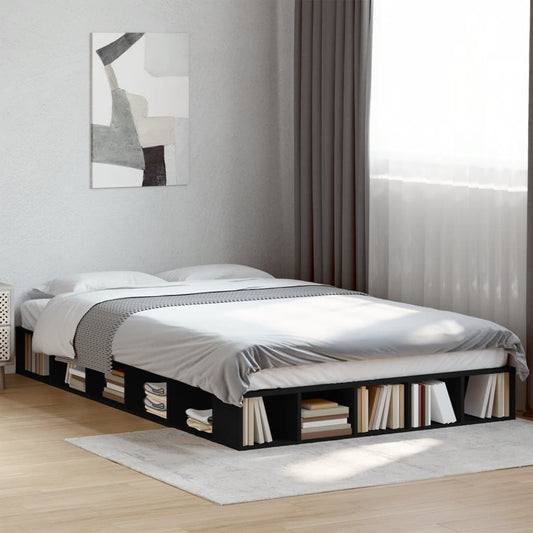 Bed Frame without Mattress Black 120x200 cm