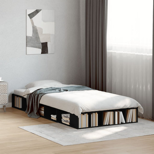 Bed Frame without Mattress Black 100x200 cm