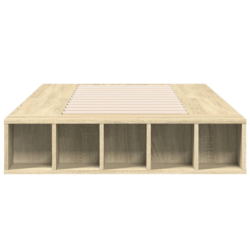 Bed Frame without Mattress Sonoma Oak 100x200 cm