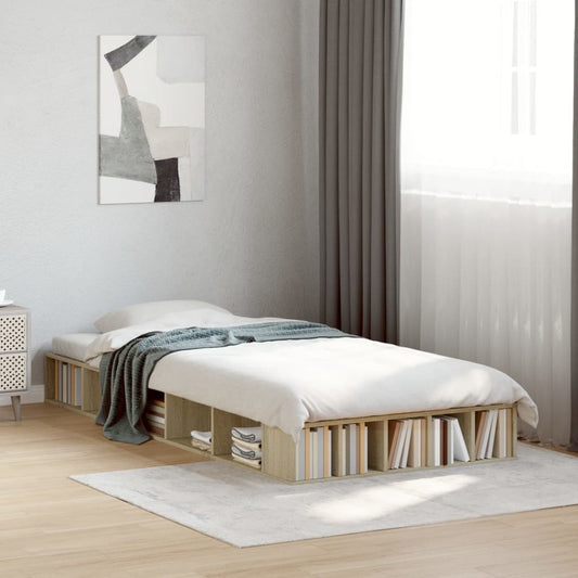 Bed Frame without Mattress Sonoma Oak 90x200 cm
