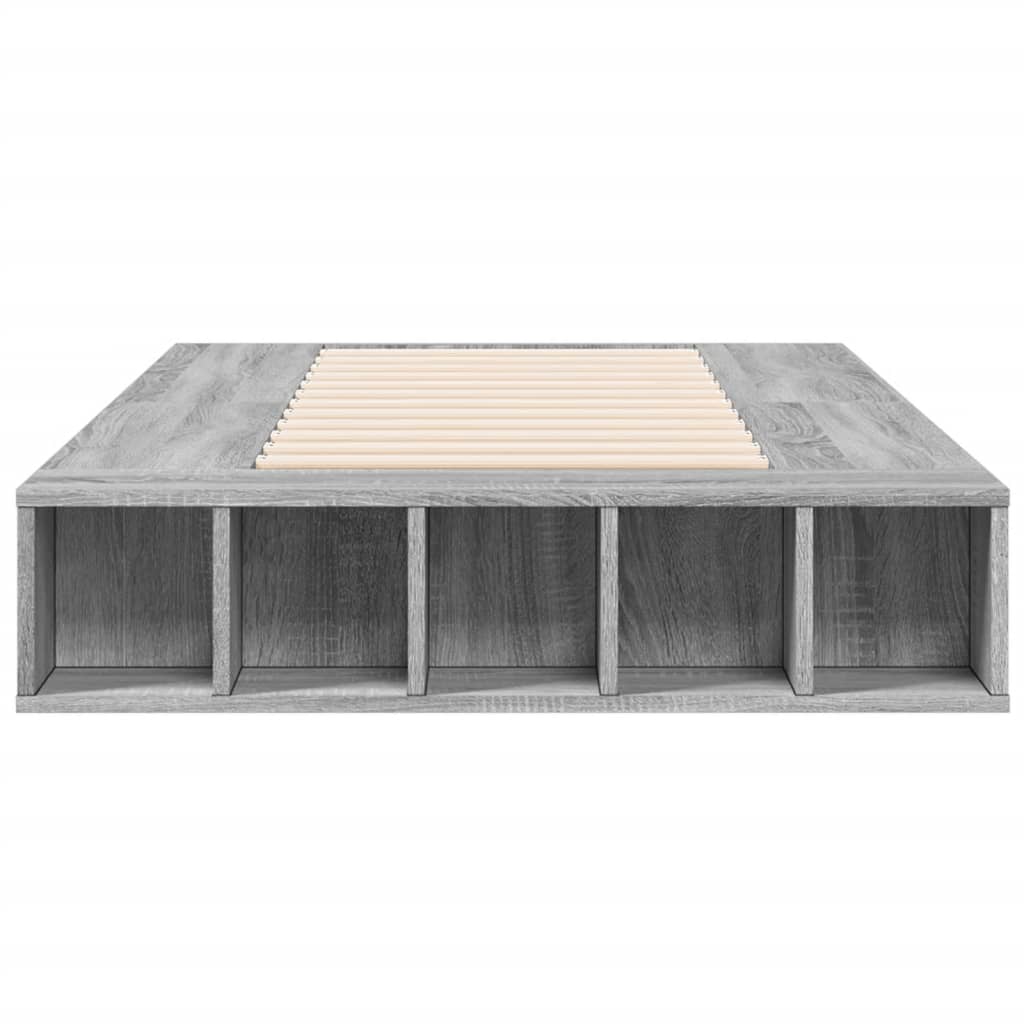 Bed Frame without Mattress Grey Sonoma 90x200 cm