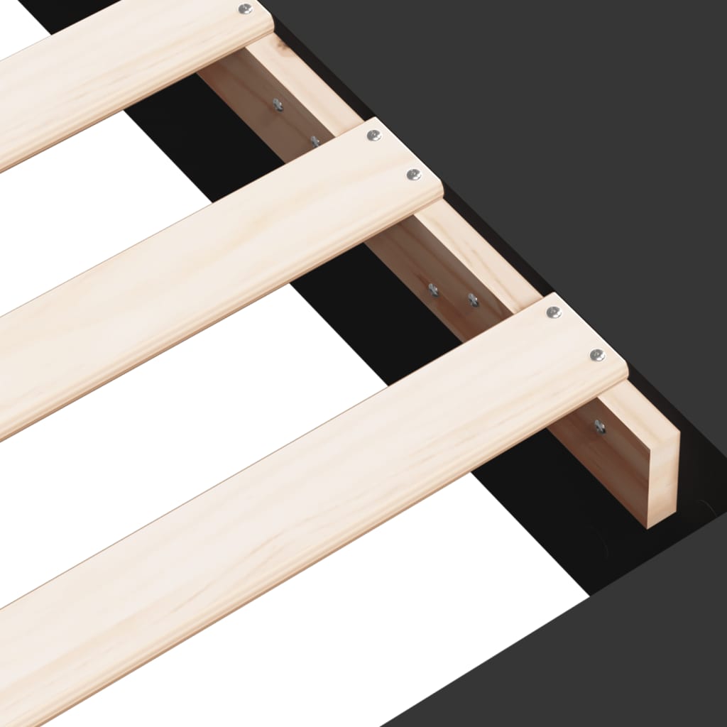 Bed Frame without Mattress Black 75x190 cm Small Single