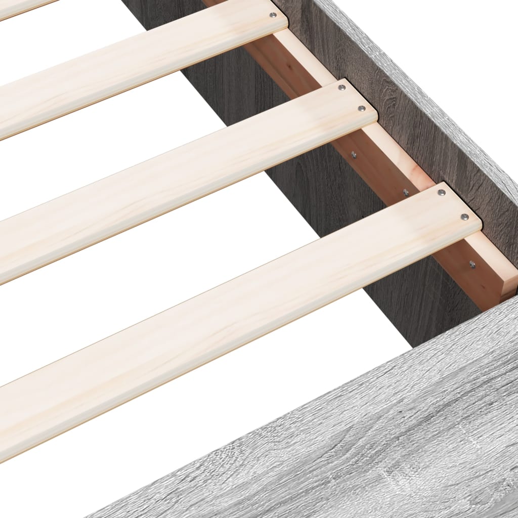 Bed Frame without Mattress Grey Sonoma 200x200 cm