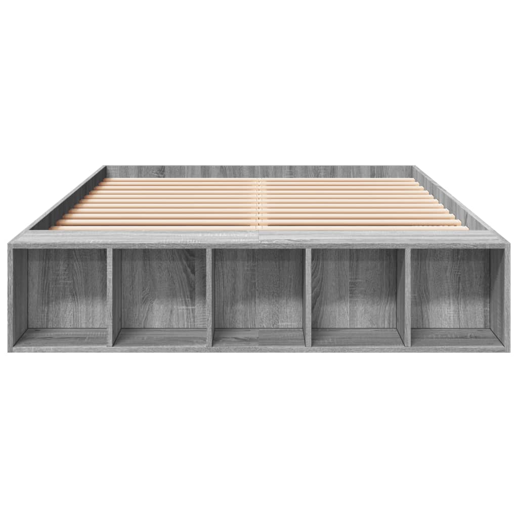Bed Frame without Mattress Grey Sonoma 120x200 cm