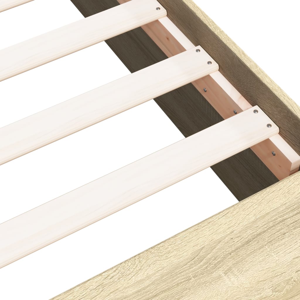 Bed Frame without Mattress Sonoma Oak 100x200 cm