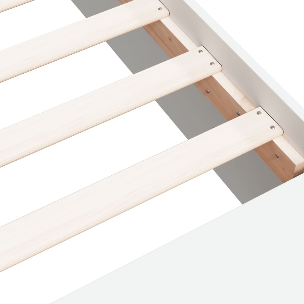 Bed Frame without Mattress White 90x200 cm