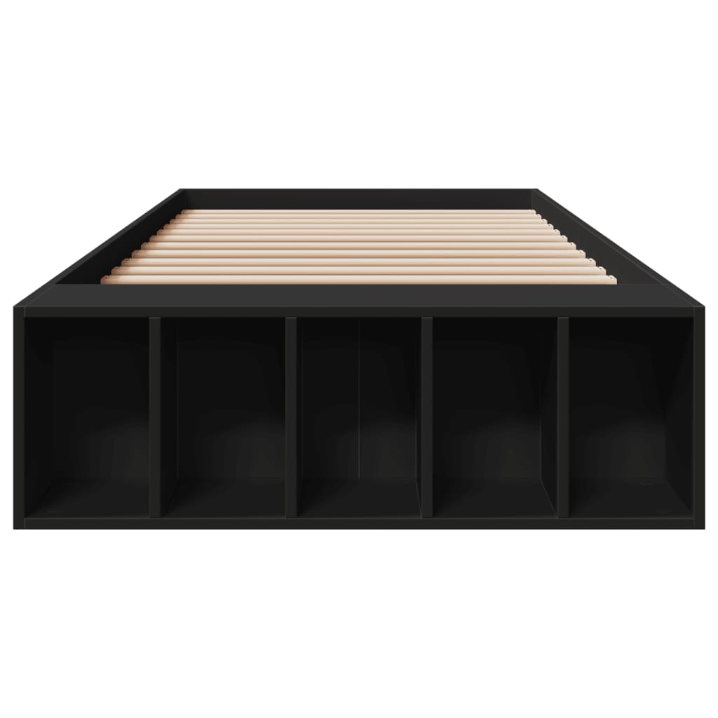 Bed Frame without Mattress Black 90x200 cm