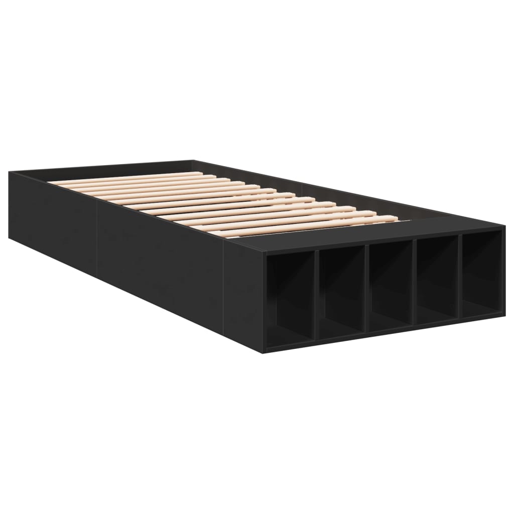 Bed Frame without Mattress Black 90x190 cm Single
