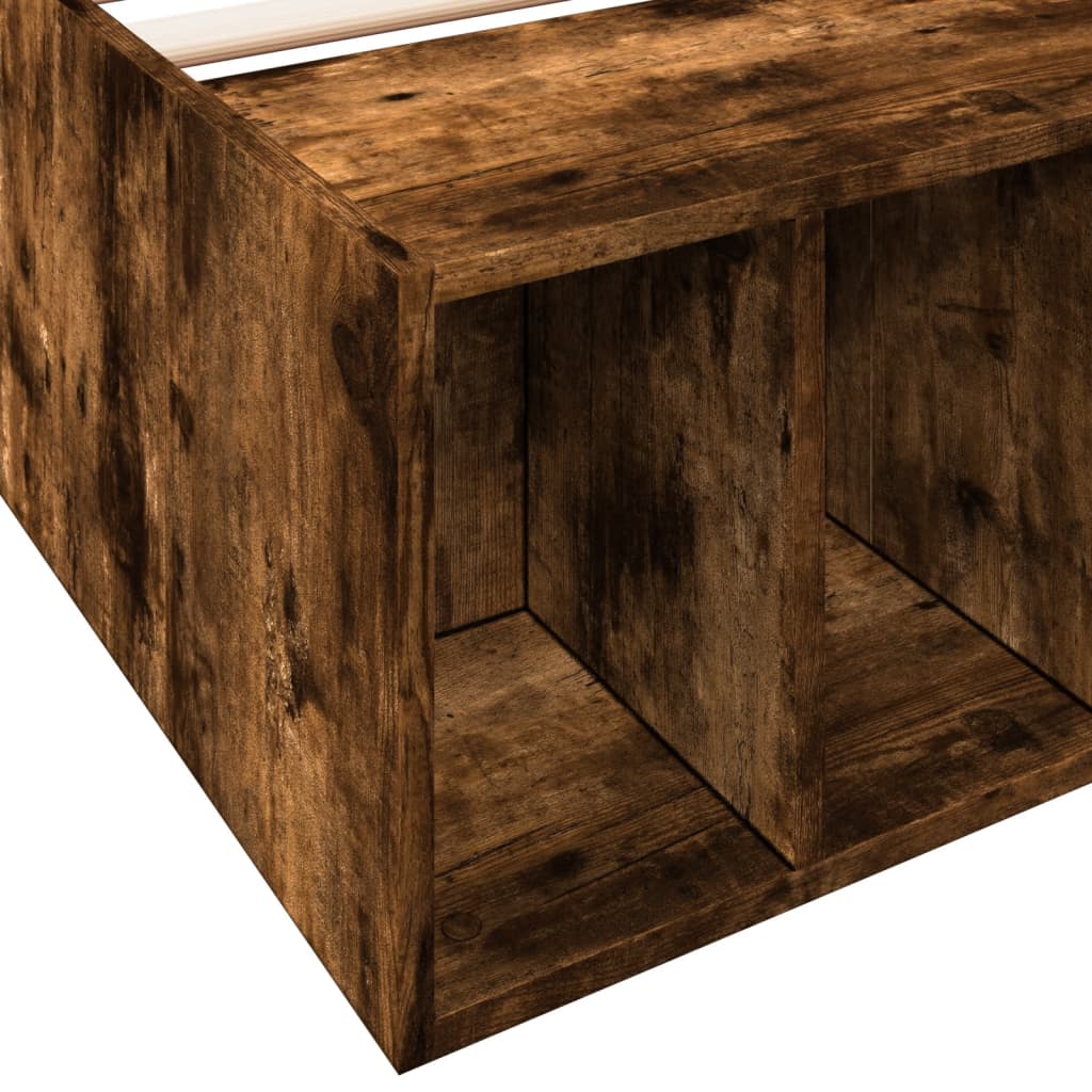 Bed Frame without Mattress Smoked Oak 75x190 cm Small Single
