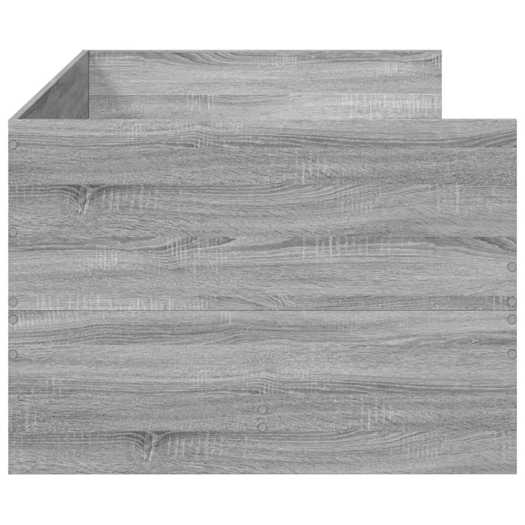 Daybed with Drawers without Mattress Grey Sonoma 75x190 cm Small Single