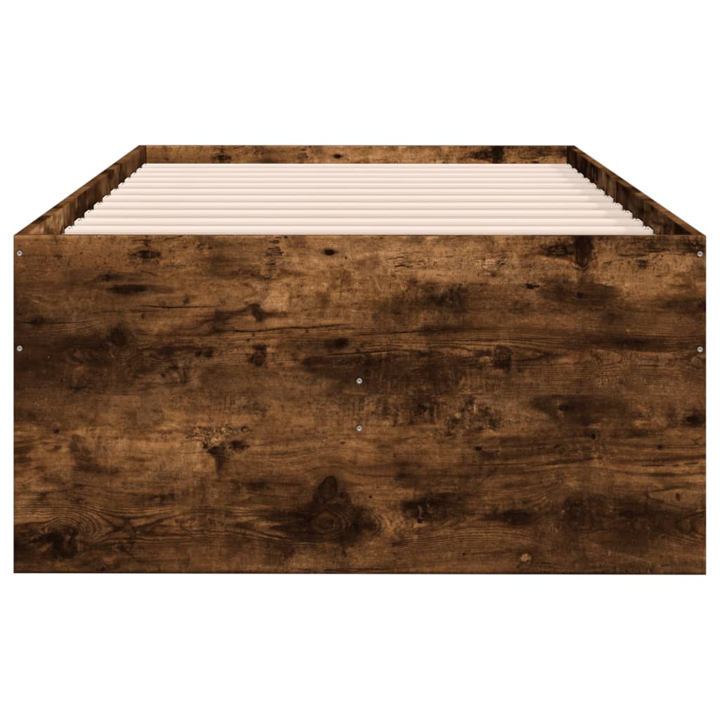 Daybed with Drawers without Mattress Smoked Oak 90x190 cm Single