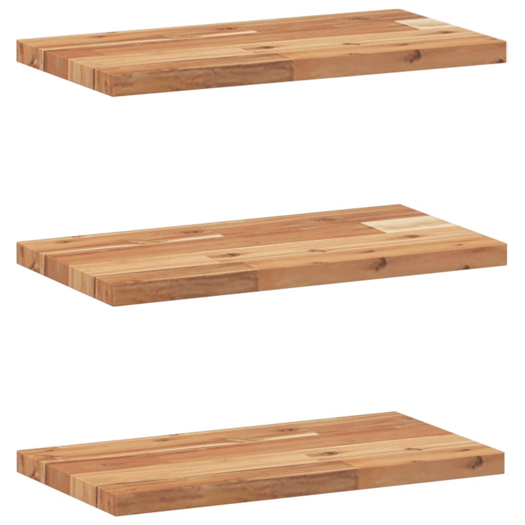 Floating Shelves 3 pcs 60x20x2 cm Oil Finished Solid Wood Acacia