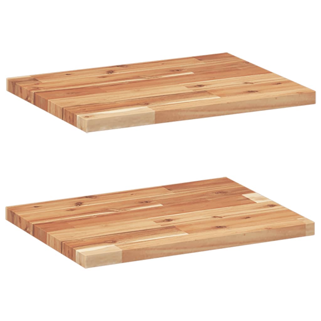 Floating Shelves 2 pcs 60x30x2 cm Oil Finished Solid Wood Acacia
