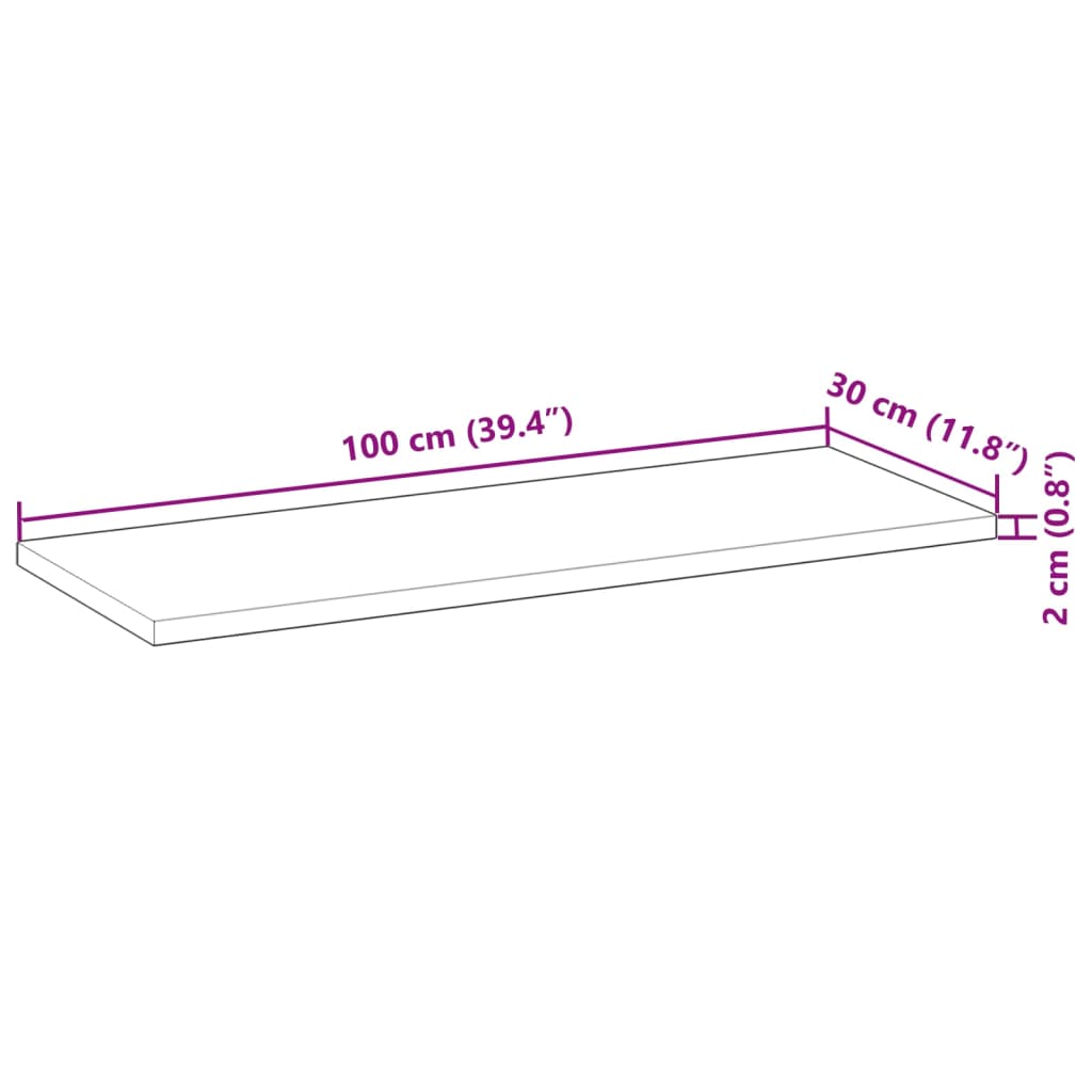 Floating Shelves 2 pcs 100x30x2 cm Oil Finished Solid Wood Acacia