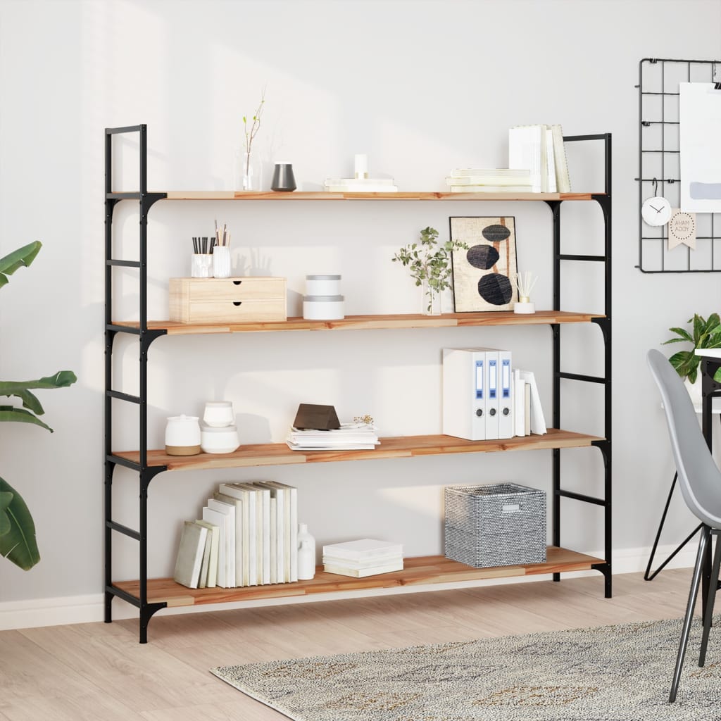 Floating Shelves 2 pcs 140x30x2 cm Oil Finished Solid Wood Acacia