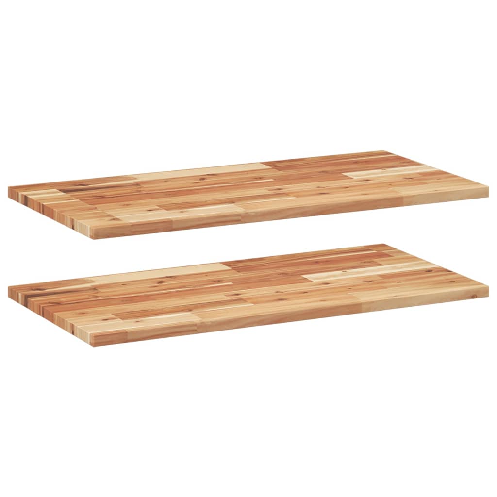 Floating Shelves 2 pcs 60x40x2 cm Oil Finished Solid Wood Acacia