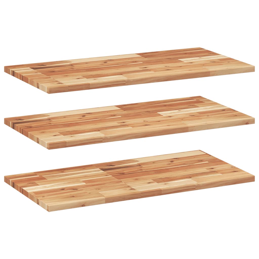 Floating Shelves 3 pcs 60x40x2 cm Oil Finished Solid Wood Acacia