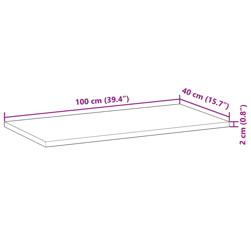 Floating Shelves 2 pcs 100x40x2 cm Oil Finished Solid Wood Acacia