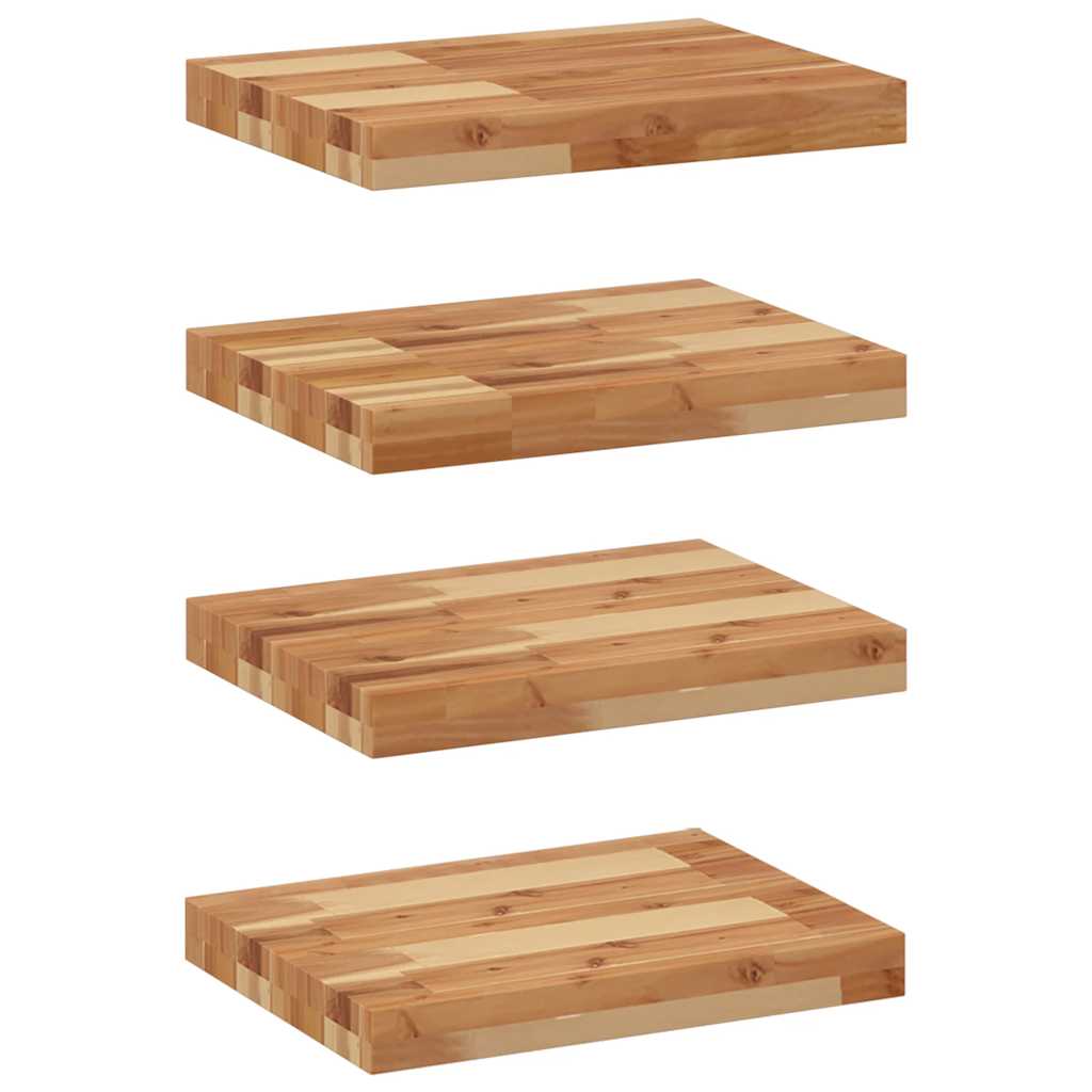Floating Shelves 4 pcs 40x30x4 cm Oil Finished Solid Wood Acacia