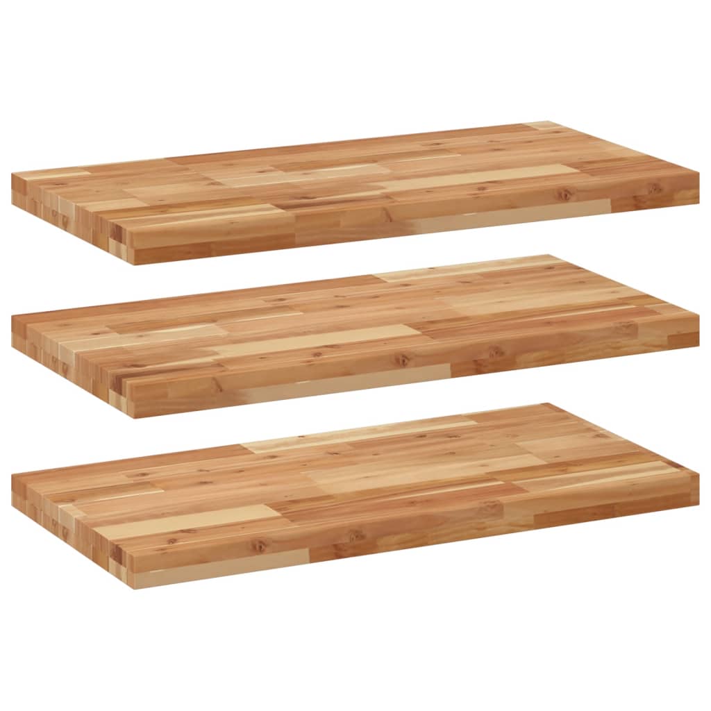 Floating Shelves 3 pcs 80x40x4 cm Oil Finished Solid Wood Acacia
