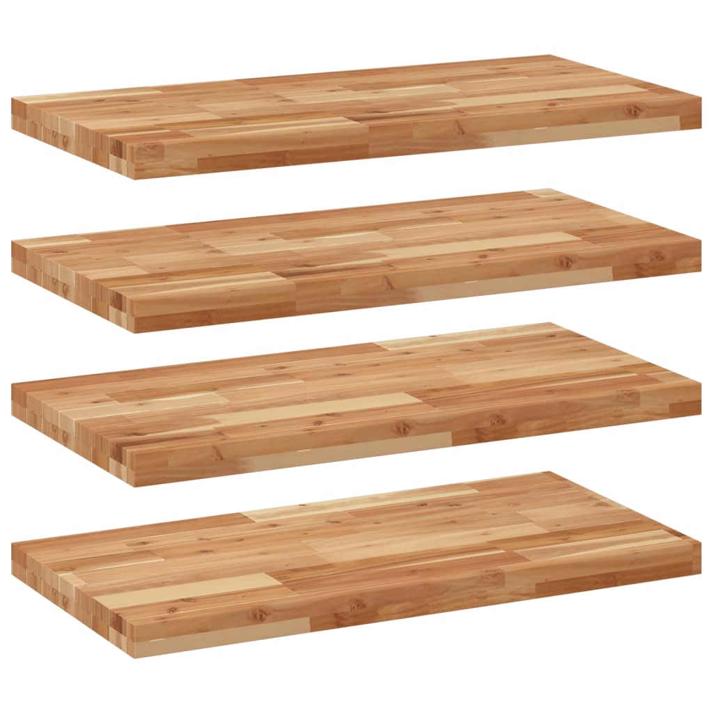 Floating Shelves 4 pcs 100x40x4 cm Oil Finished Solid Wood Acacia