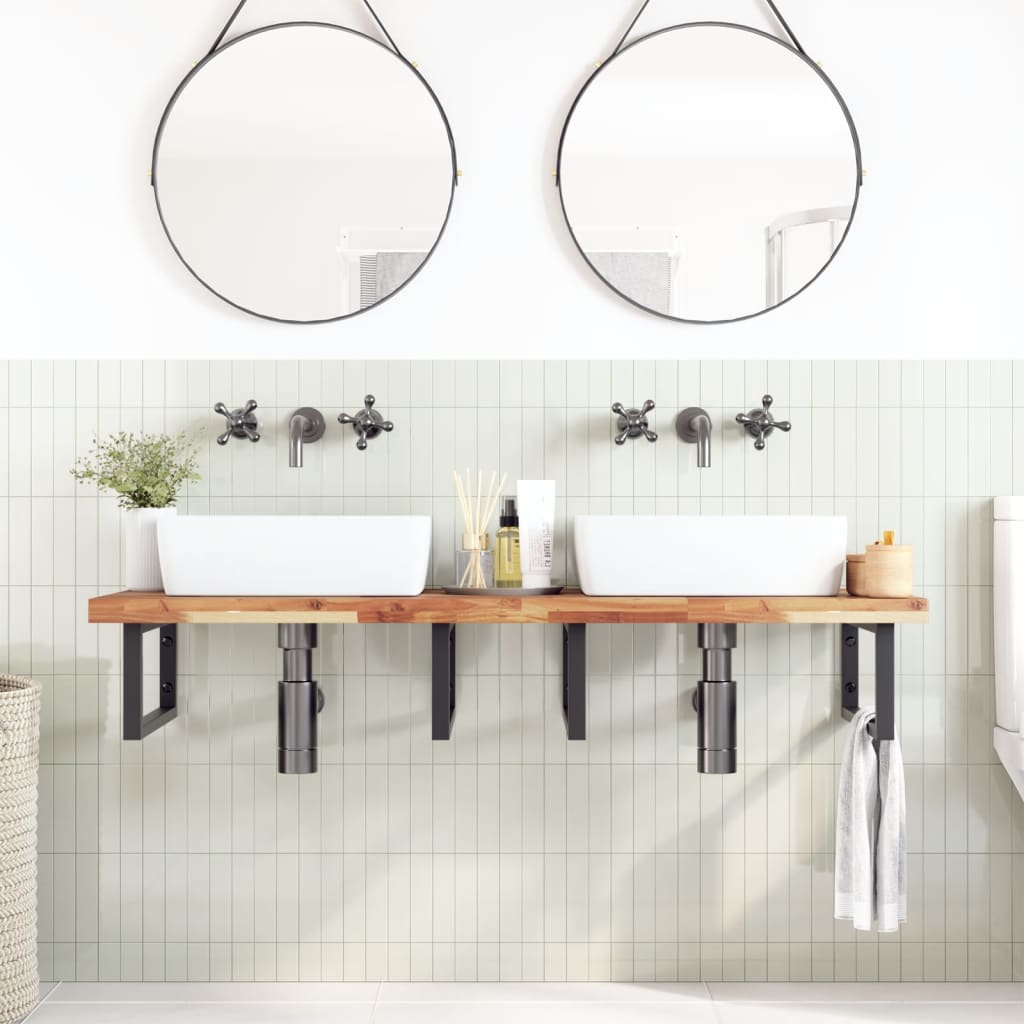 Bathroom Vanity Top Oil Finished 160x50x4 cm Solid Wood Acacia