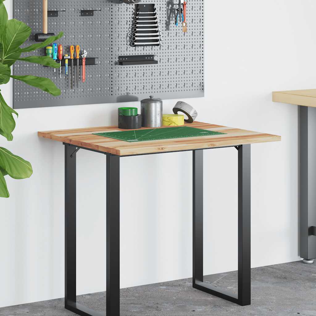 Desk Top Oil Finished 80x60x2 cm Solid Wood Acacia