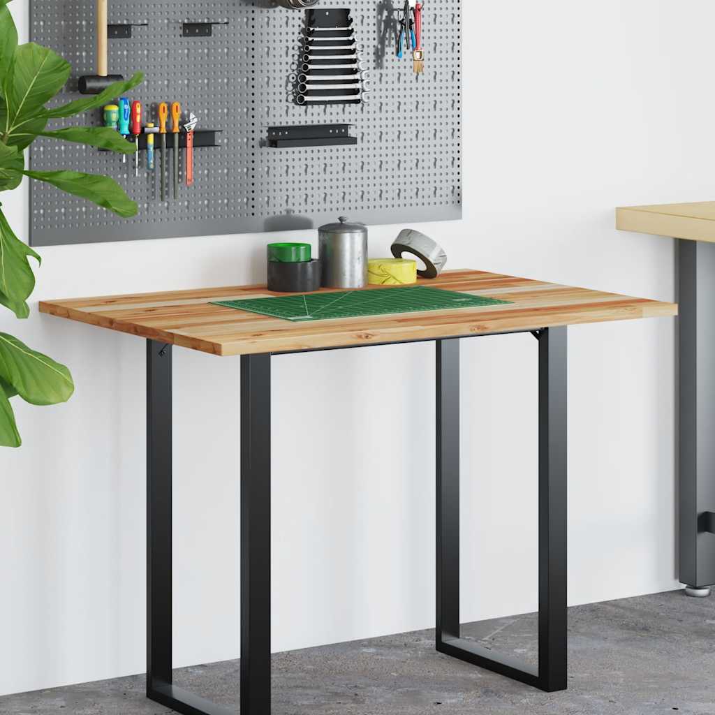 Desk Top Oil Finished 100x80x2 cm Solid Wood Acacia