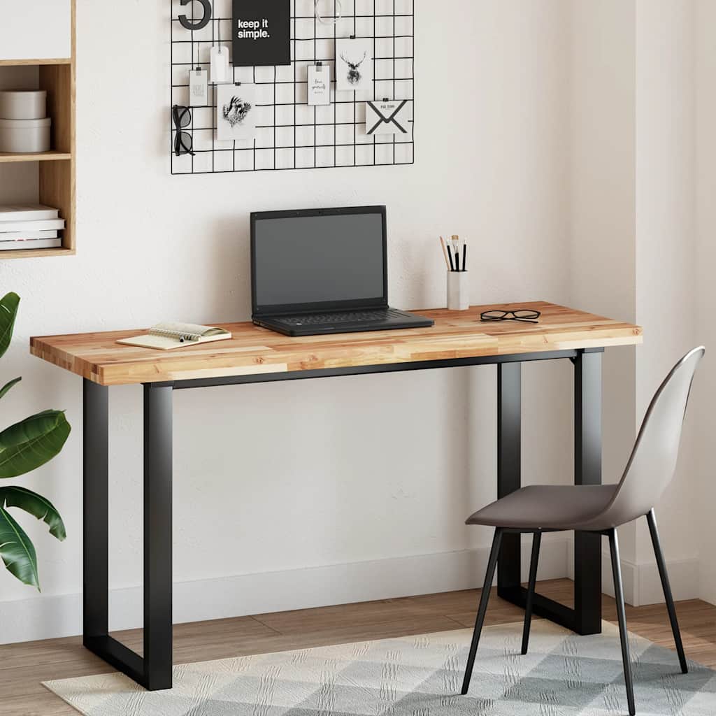 Desk Top Oil Finished 140x50x4 cm Solid Wood Acacia