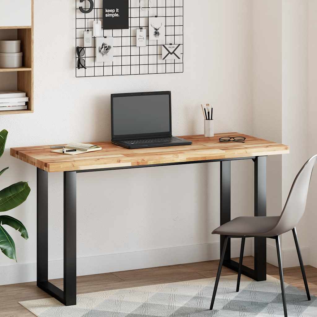 Desk Top Oil Finished 140x60x4 cm Solid Wood Acacia