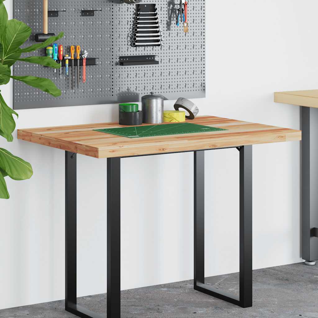 Desk Top Oil Finished 100x80x4 cm Solid Wood Acacia