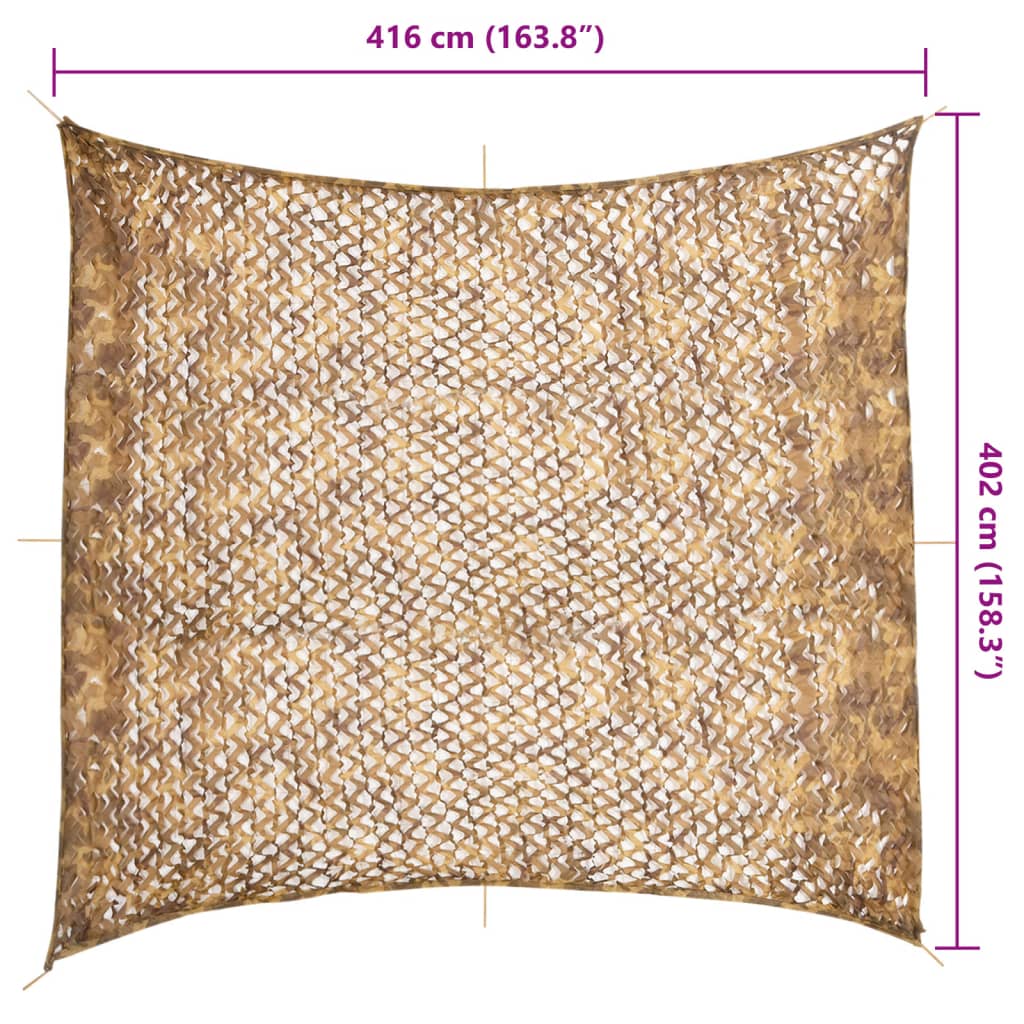 Camouflage Net with Storage Bag 416x402 cm Sand
