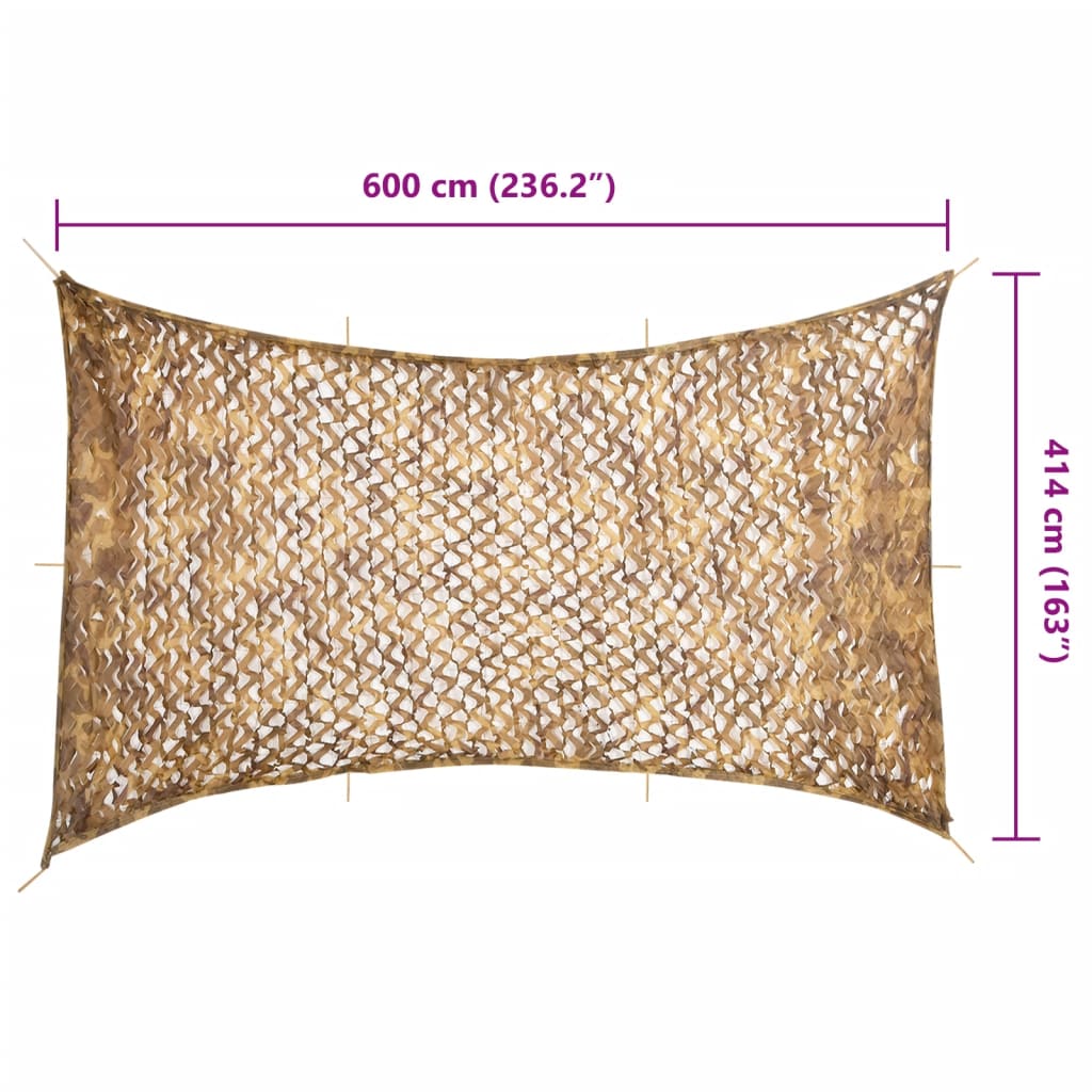 Camouflage Net with Storage Bag 600x414 cm Sand