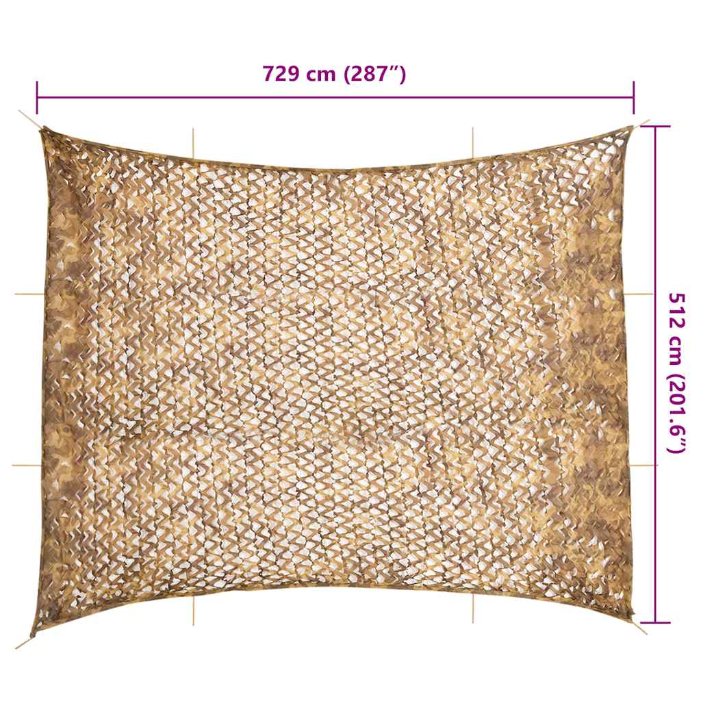 Camouflage Net with Storage Bag 729x602 cm Sand