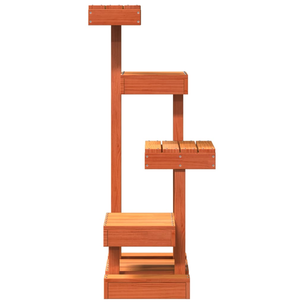 Cat Tree Wax Brown 45.5x49x103 cm Solid Wood Pine