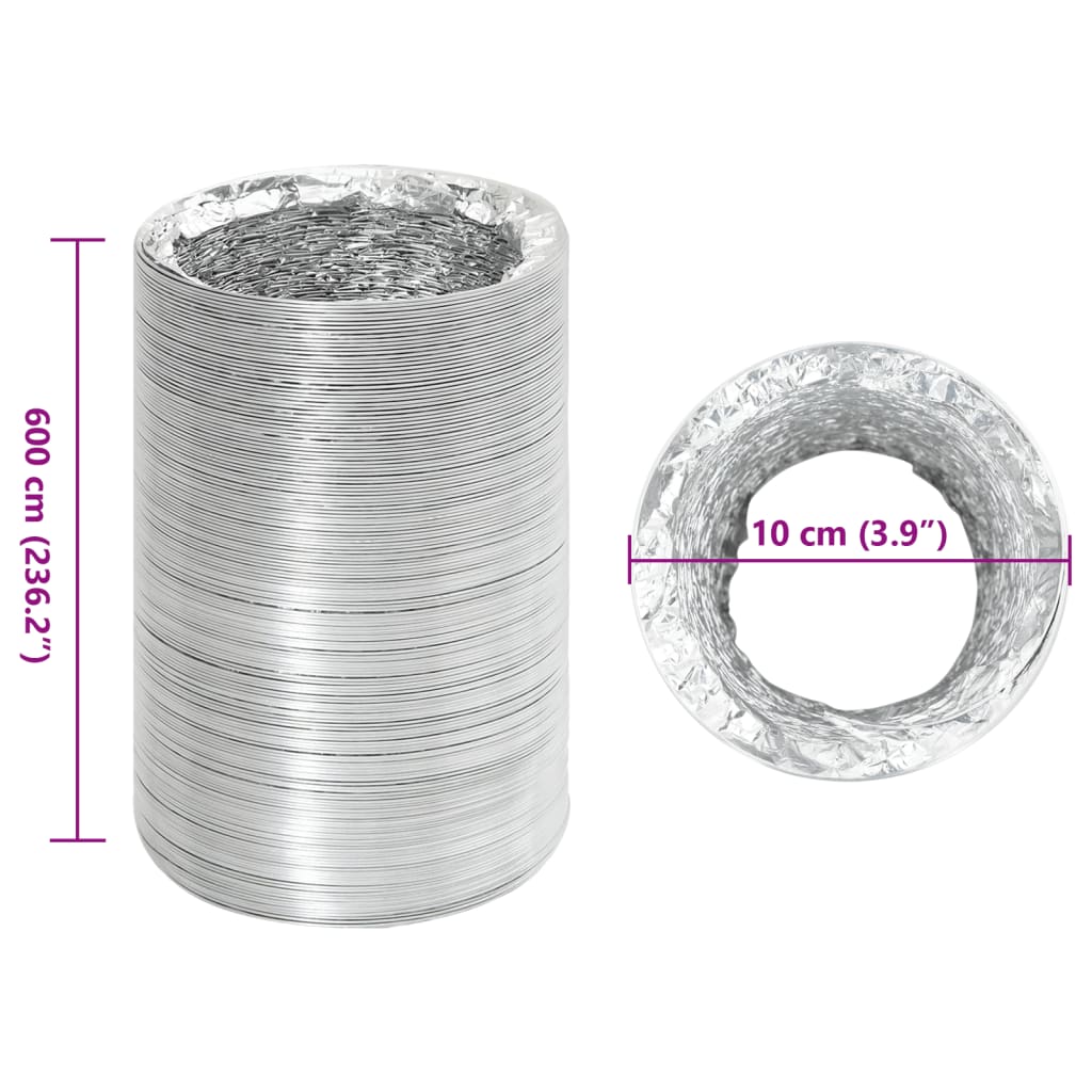 Ventilation Duct Aluminium 6 m Ø10 cm