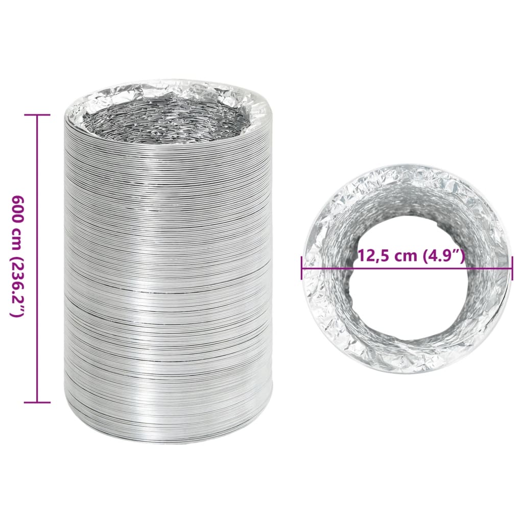 Ventilation Duct Aluminium 6 m Ø12.5 cm
