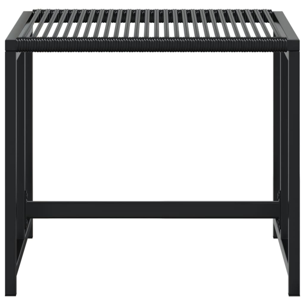 Garden Stools 4 pcs Black Poly Rattan