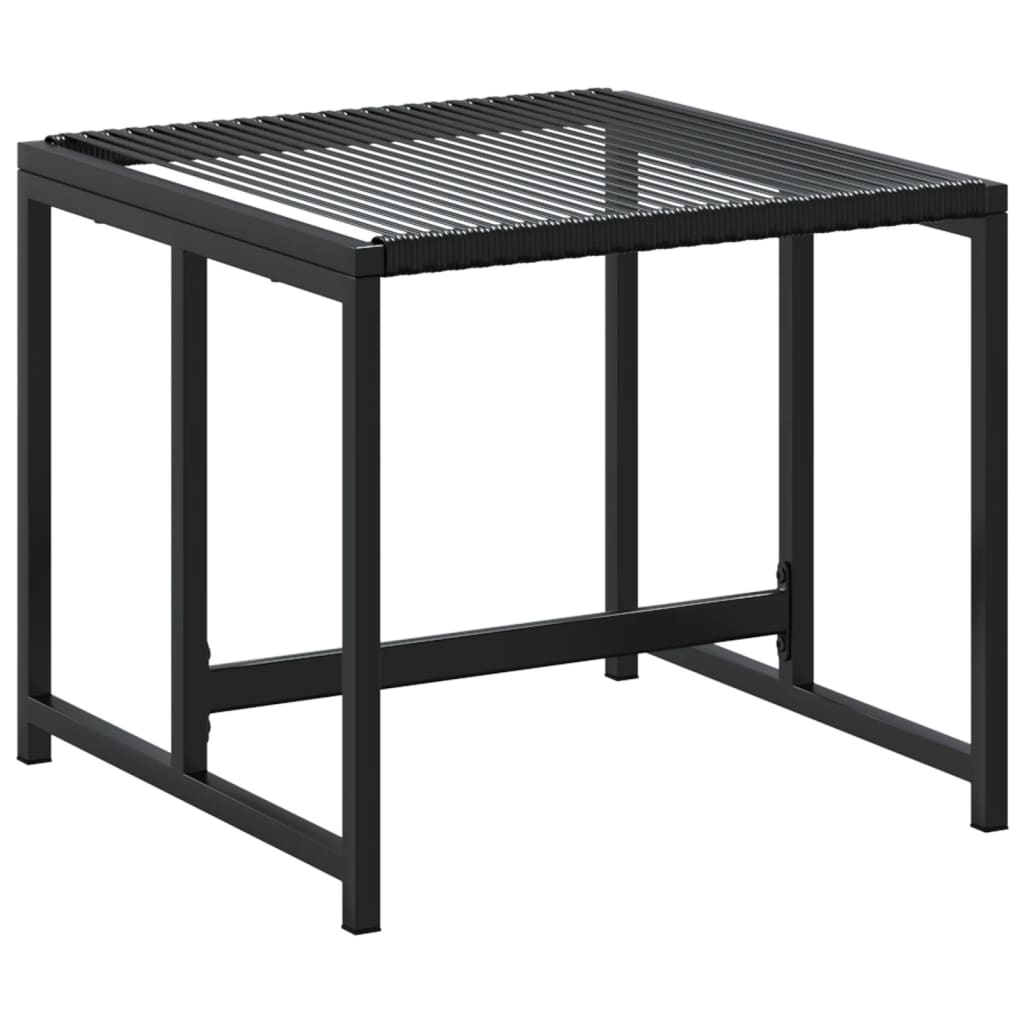 Garden Stools 4 pcs Black Poly Rattan