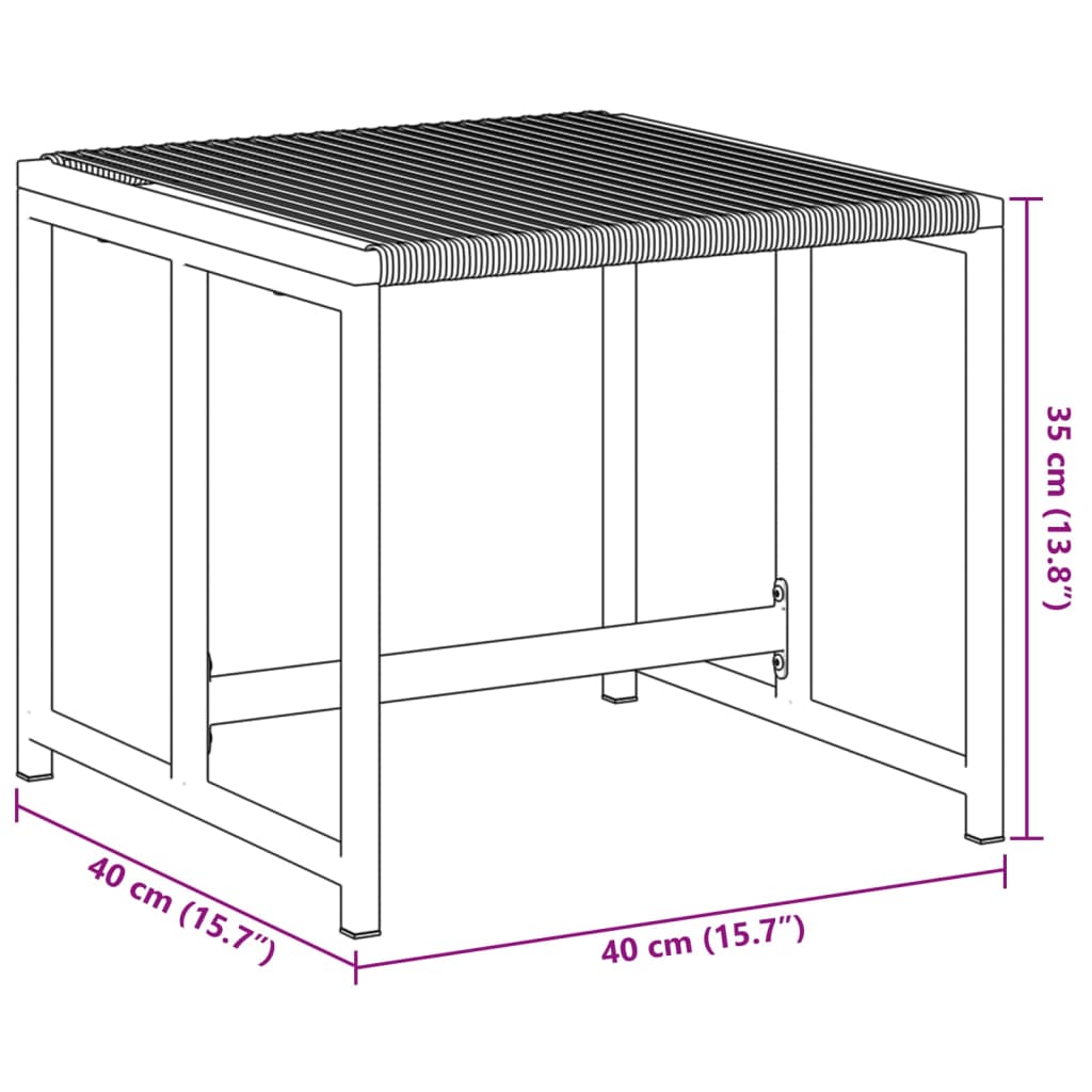 Garden Stools 4 pcs Black Poly Rattan