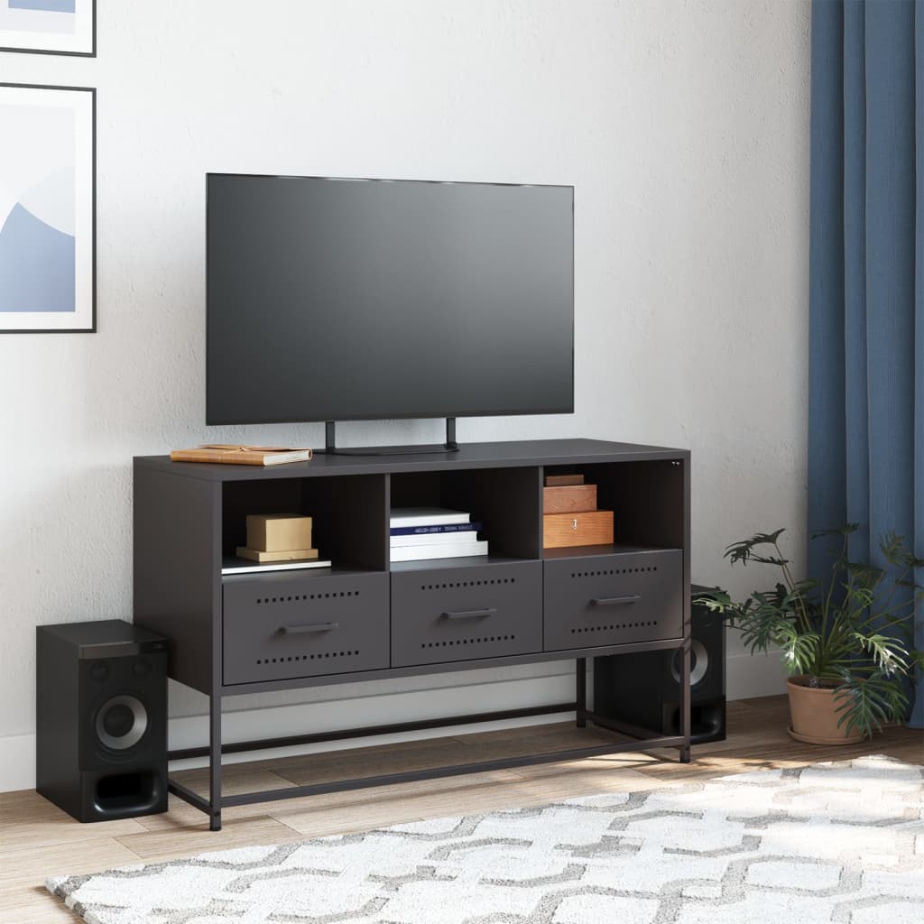 TV Cabinet Black 100.5x39x60.5 cm Steel