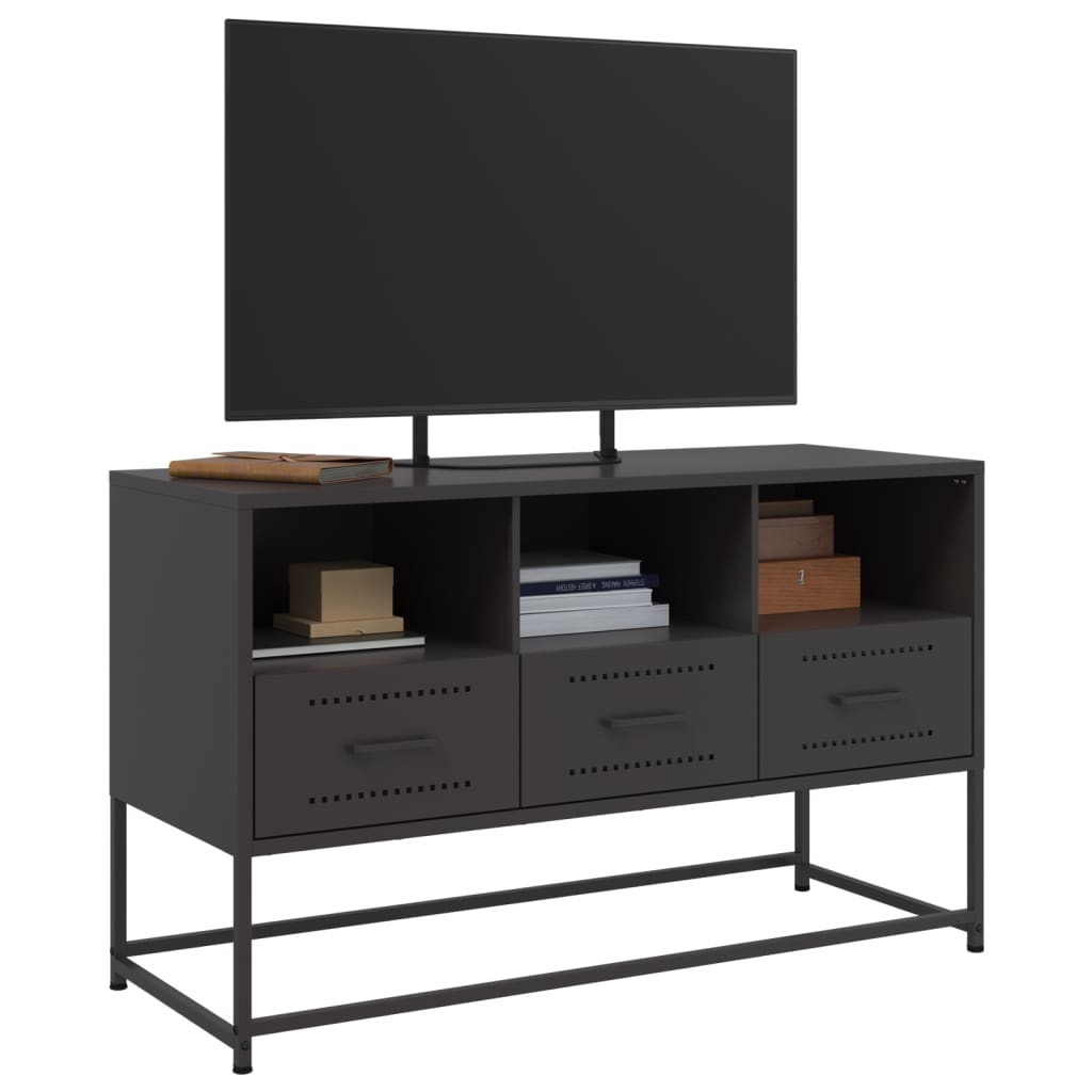 TV Cabinet Black 100.5x39x60.5 cm Steel