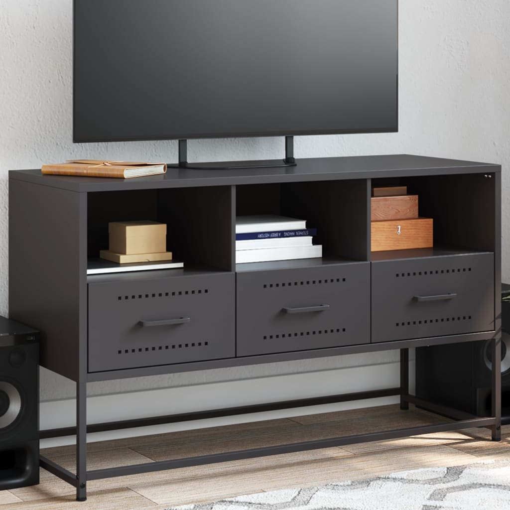 TV Cabinet Black 100.5x39x60.5 cm Steel