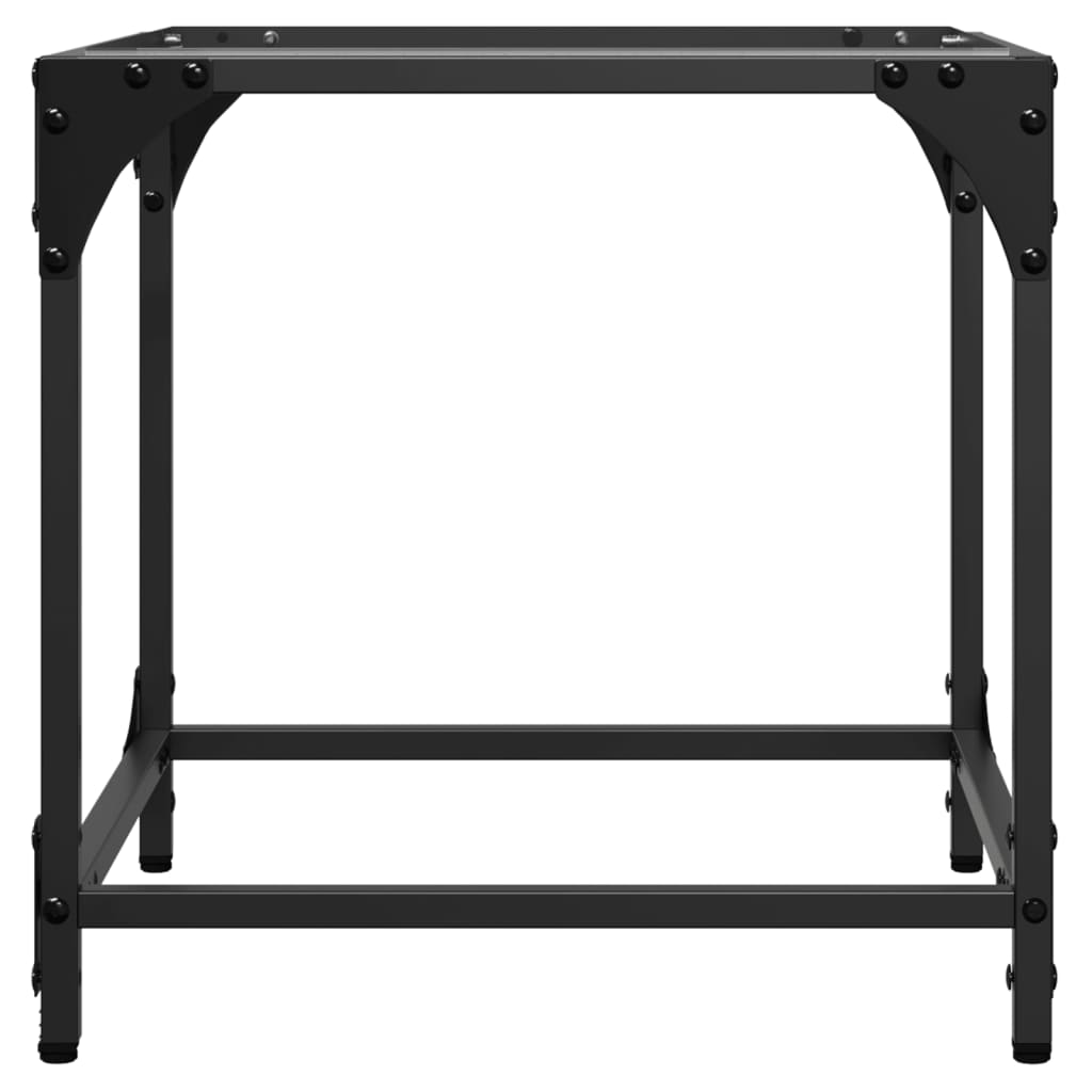 Coffee Tables with Transparent Glass Top 2 pcs 40x40x40 cm Steel