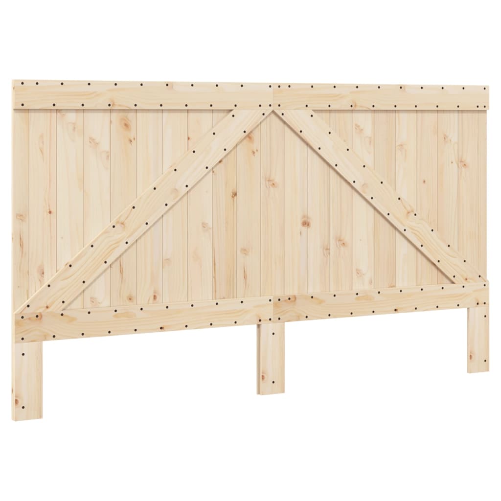 Bed Frame without Mattress with Headboard 200x200 cm Solid Wood